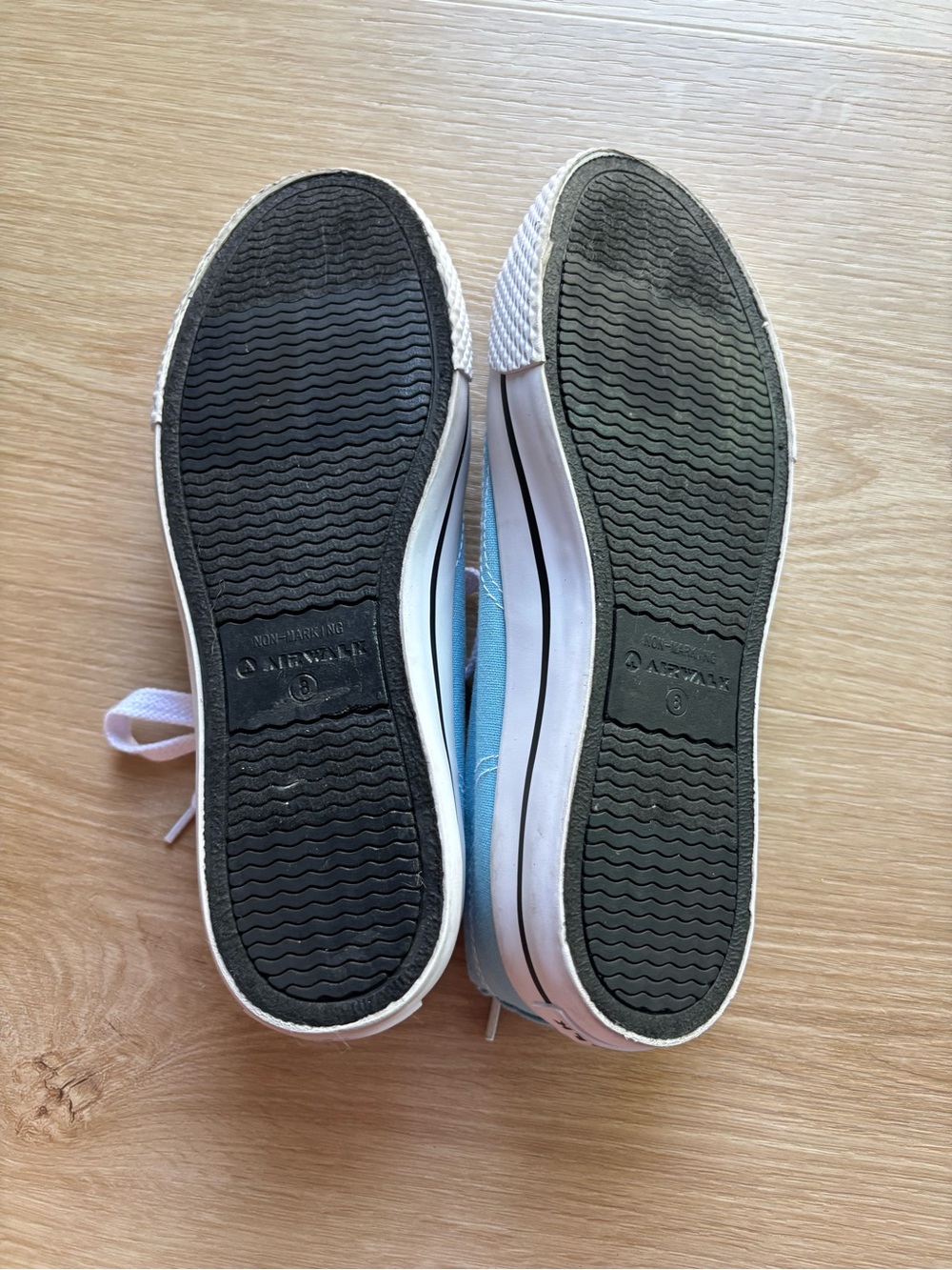 Classic Low-Top Canvas Sneakers in Light Teal with White Trim - Picture 4 of 4